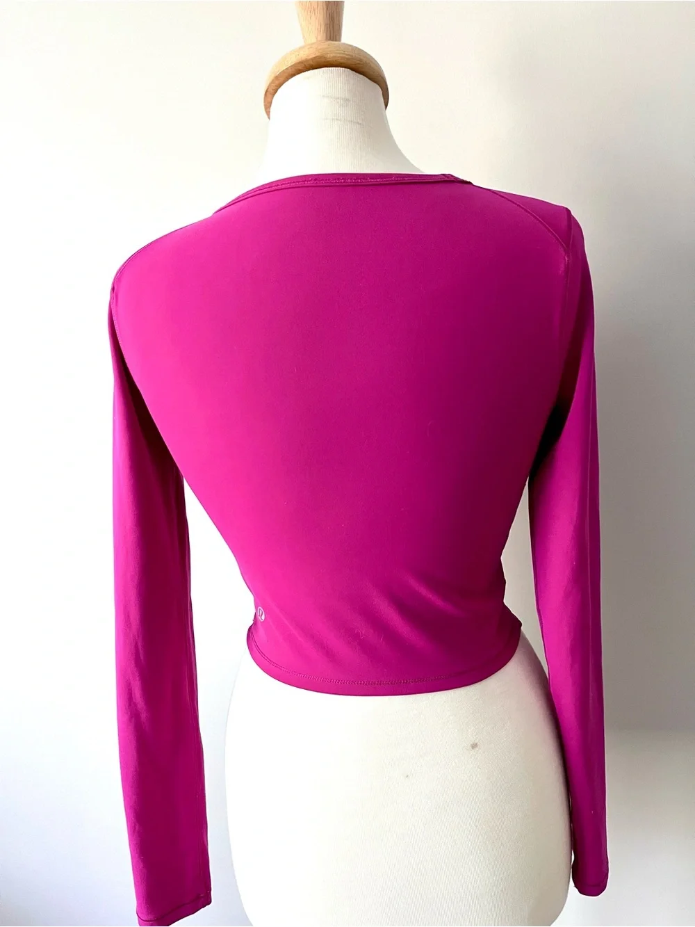 LuluLemon Cropped “Wunder Train” Long Sleeve Top, XS-Small, Ripened Raspberry